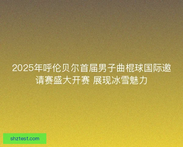 2025年呼伦贝尔首届男子曲棍球国际邀请赛盛大开赛 展现冰雪魅力